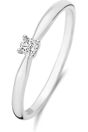 Isabel Bernard De la Paix Celesse 14 karaat witgouden ring met diamant 0.07 karaat voor dames