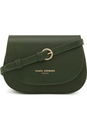 Isabel Bernard Montmartre Manon groene plantaardig gelooide leren crossbody tas voor dames