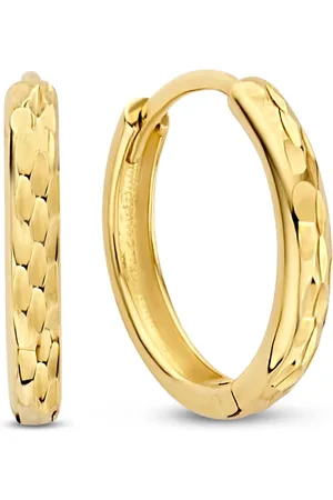 Isabel Bernard Rivoli Laura 14 karaat gouden oorringen met diamond cut voor dames