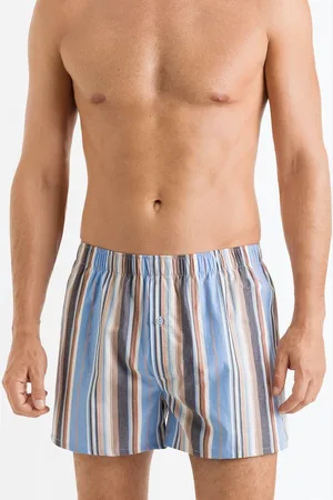 Hanro Heren Fancy Woven boxershorts met kleurige strepen 074015