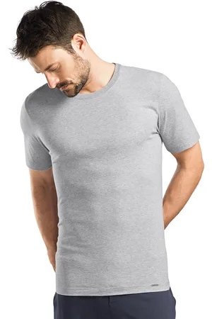 Hanro Heren Sleep & Lounge Living Leisure s/slv shirt grijs 075050