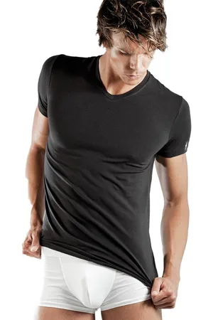 Cesare Paciotti Heren ondergoed Homme Class T-shirt k/m wit, , zwart