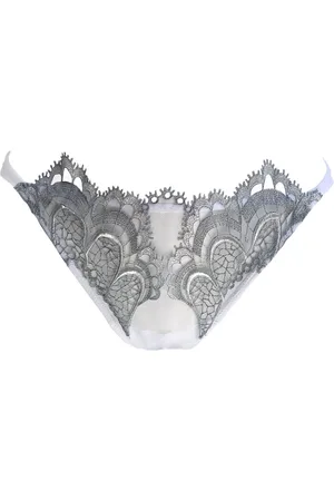 Ambra Lingerie slips Grand Arche Tanga Wit/grijs 1325