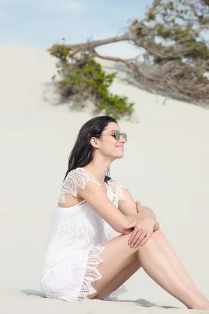 Lise Charmel Badmode strandjurk kort kant ASA15A4
