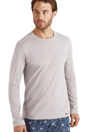 Hanro Heren Sleep & Lounge Living Leisure l/slv shirt beige 075053