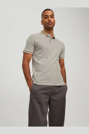 JACK & JONES Effen Overhemd Kraag Polo Shirt