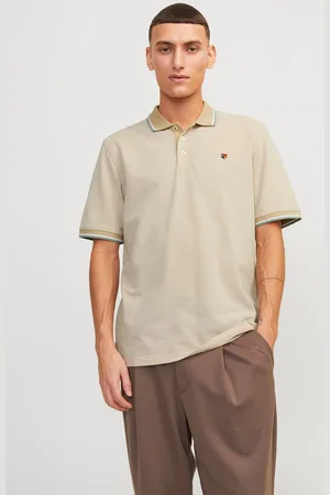 JACK & JONES Effen Overhemd Kraag Polo Shirt