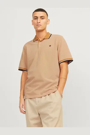 JACK & JONES Effen Overhemd Kraag Polo Shirt