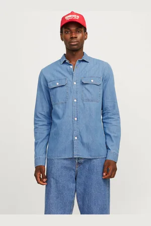 JACK & JONES Comfort Fit Denim Overhemd
