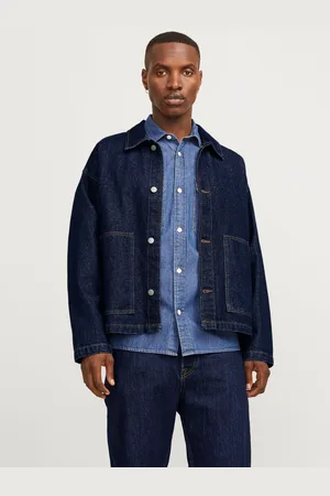 JACK & JONES Wide Fit Denim Overhemd