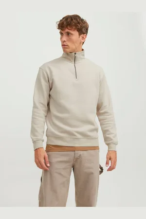 JACK & JONES Effen Sweatshirt Met Halve Rits