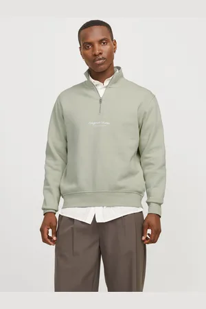 JACK & JONES Tekst Sweatshirt Met Halve Rits