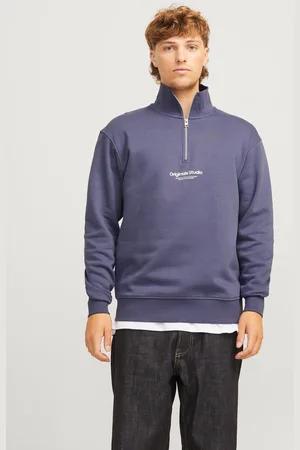 JACK & JONES Tekst Sweatshirt Met Halve Rits