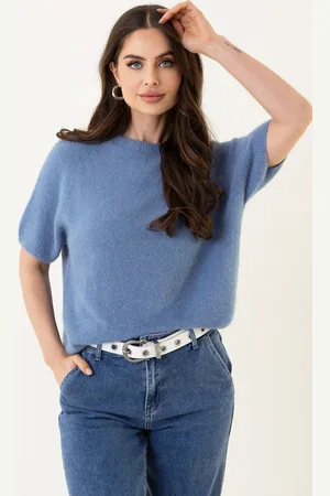 Jurkjes Soft Sweater Korte Mouw Evi Jeans Blue
