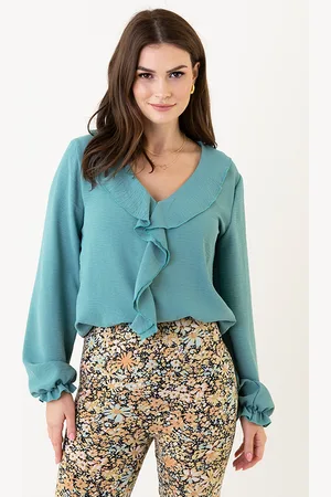 Jurkjes Ruffle Blouse Rumi Mint