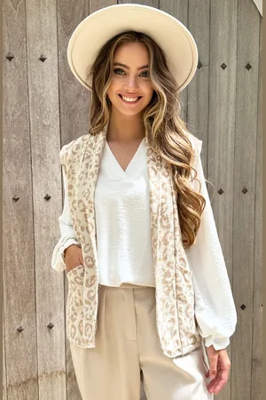 Jurkjes Leopard Gilet Oversized Yuna