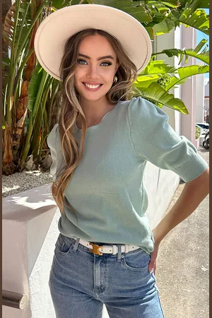 Jurkjes Pofmouwen Top Ariana Mint