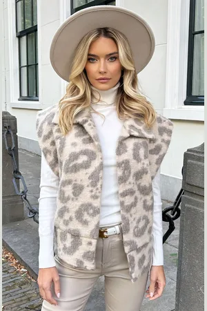 Jurkjes Leopard Gilet Samara Beige