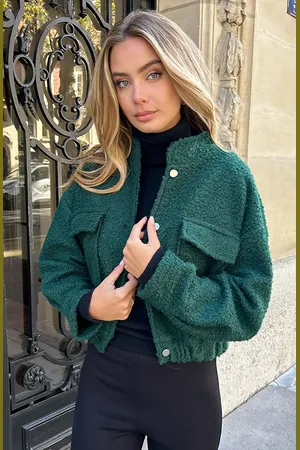 Jurkjes Bomber Jasje Bouclé Celine Emerald