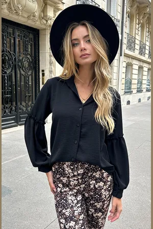 Jurkjes Ruffle Mouwen Blouse Dee