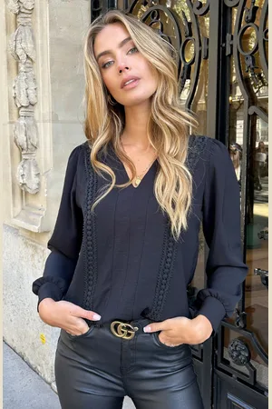 Jurkjes Detailed V-hals Blouse Rosie
