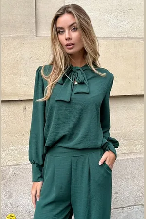 Jurkjes Bow Blouse Lilly Emerald