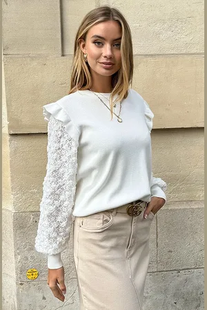 Jurkjes Roses Sweater Saartje Off White