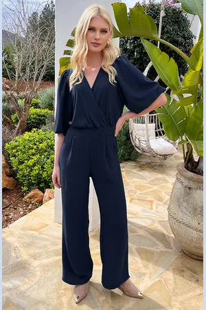 Jurkjes Dubai Jumpsuit V-Hals Elsa Navy