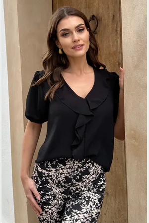 Jurkjes Short Sleeve Ruches Blouse Vaya