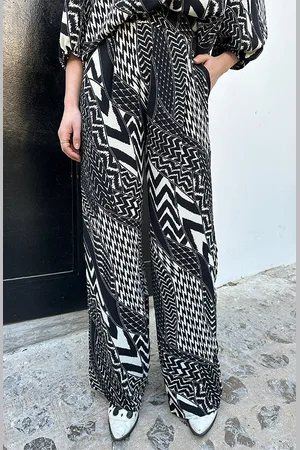 Jurkjes Pantalon Lilly Wit Print Regular