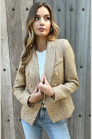 Jurkjes Elegant Boucle Blazer Taylor Gold