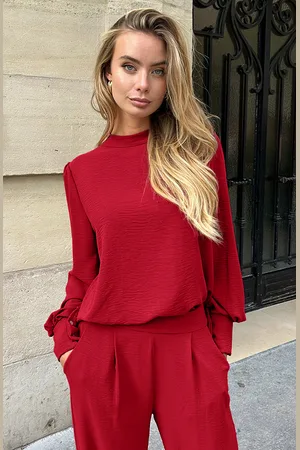 Jurkjes Blouse Long Sleeve Lilly Bordeaux
