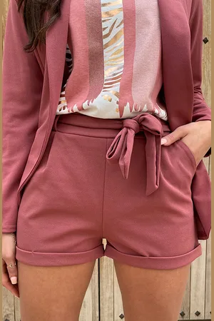 Jurkjes Basic Strik Shorts Dust Pink