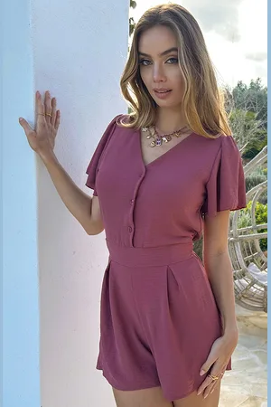 Jurkjes Knopen Playsuit Dust