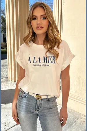 Jurkjes A La Mer Art Work T-Shirt Vicky Blauw