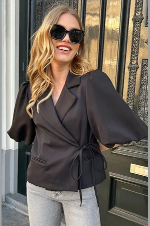 Jurkjes Pofmouwen Wrap Blazer Short Sleeve Zaya