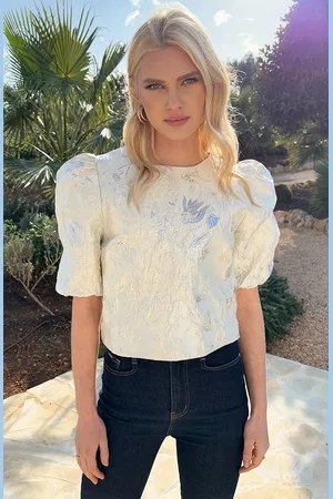 Jurkjes Romantic Jacquard Roses Top Merel