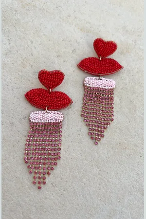 Jurkjes Handmade Red Lips Earrings