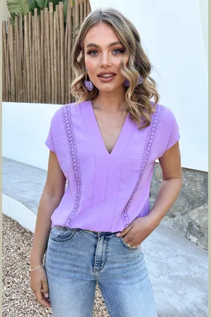 Jurkjes Detailed V-Hals Top Rosie