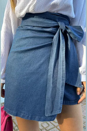 Jurkjes Wrap Skirt Savannah Denim