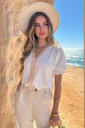 Jurkjes V-Hals Detail Boho Top Mara