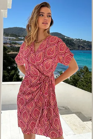 Jurkjes Wrap Jurk Fenna Rosso