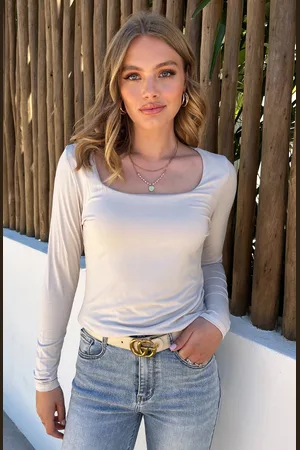 Jurkjes Square Neck Long Sleeve Top Yulia