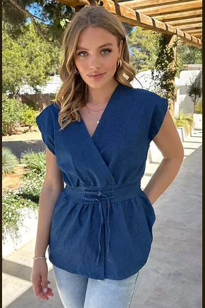 Jurkjes Top Met V-Hals Lena Denim