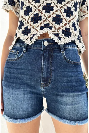 Jurkjes Denim Short Pip Dark Blue