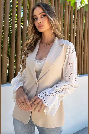 Jurkjes Embroidery Mouw Blazer