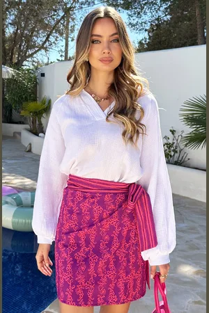 Jurkjes Mousseline Blouse Oversized Nadia Offwhite