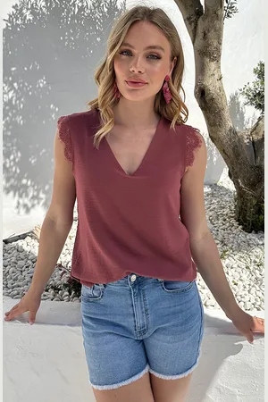 Jurkjes Lace Detail Top Kira Dust