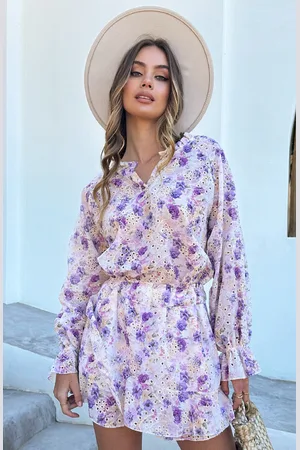 Jurkjes Co-ord Floral Broderie Ruches