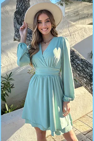 Jurkjes Strik Detail Jurk Ivy Mint